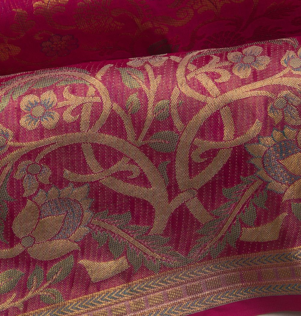 Taranga Kanchi Silk brocade Pink Saree