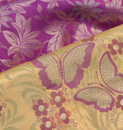 Taranga Kanchi Silk Brocade Violet Saree