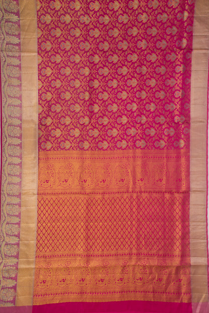 Taranga Kanchi Silk Brocade Pink Saree