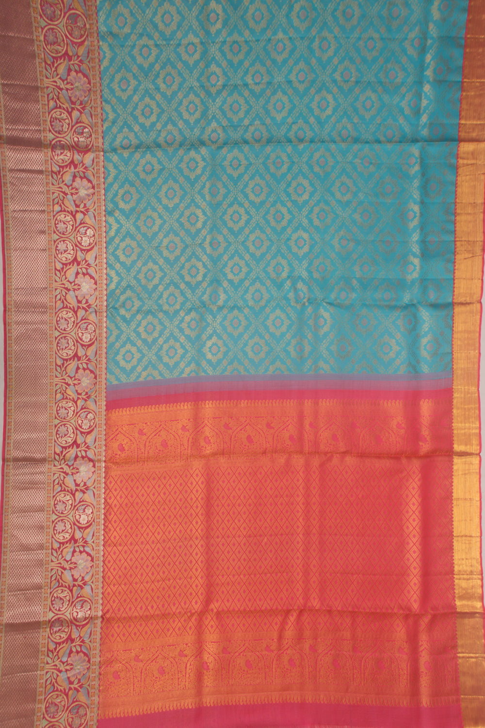 Taranga Kanchi Silk Brocade Sky Blue Saree
