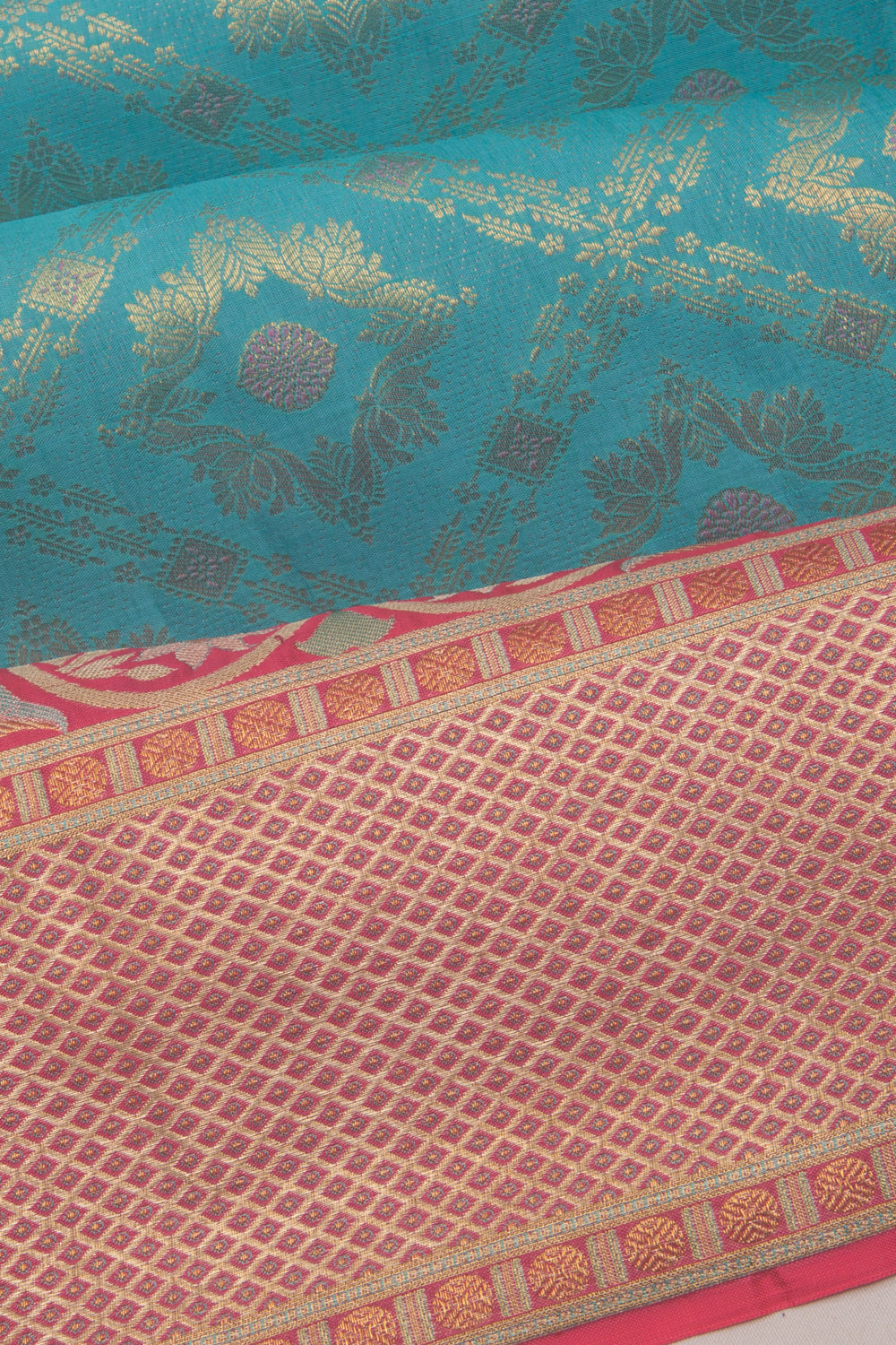 Taranga Kanchi Silk Brocade Sky Blue Saree