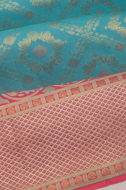 Taranga Kanchi Silk Brocade Sky Blue Saree