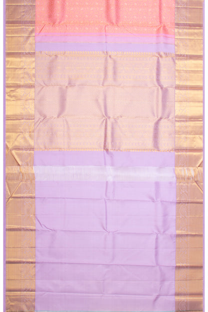 Kanchipuram Silk Brocade Baby Pink Saree