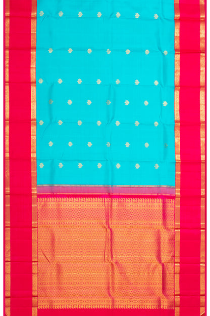 Kanchipuram Silk Butta Sky Blue Saree