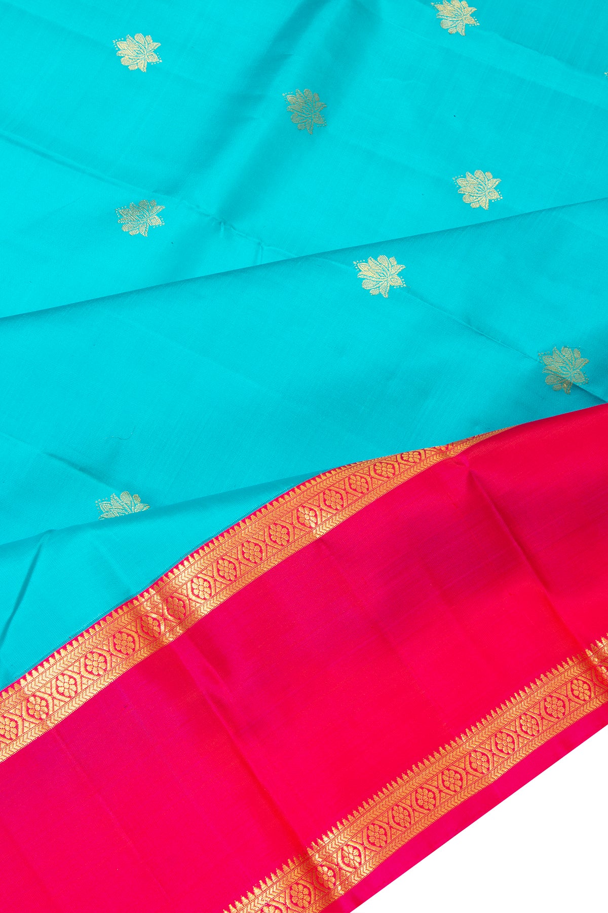 Kanchipuram Silk Butta Sky Blue Saree