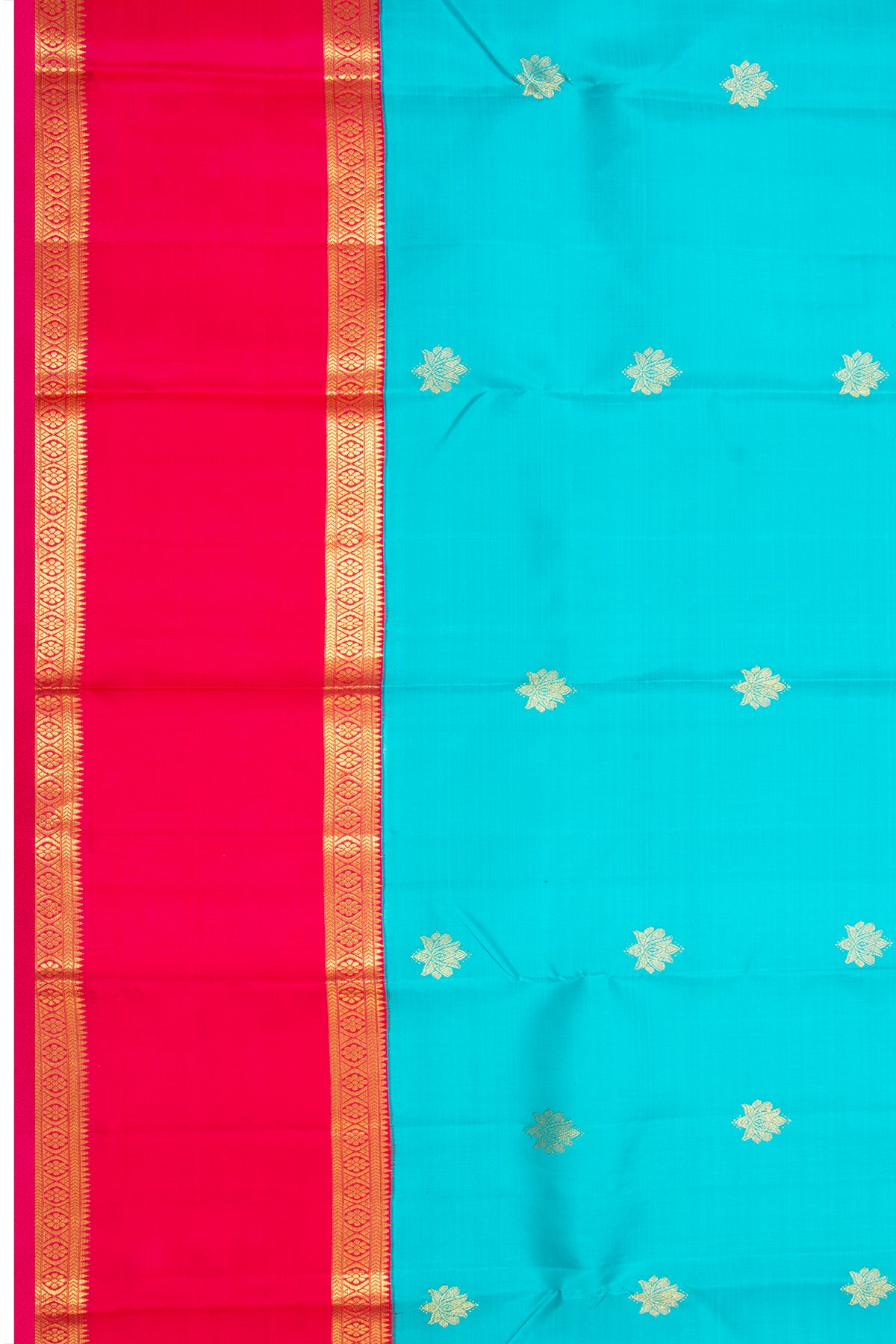 Kanchipuram Silk Butta Sky Blue Saree