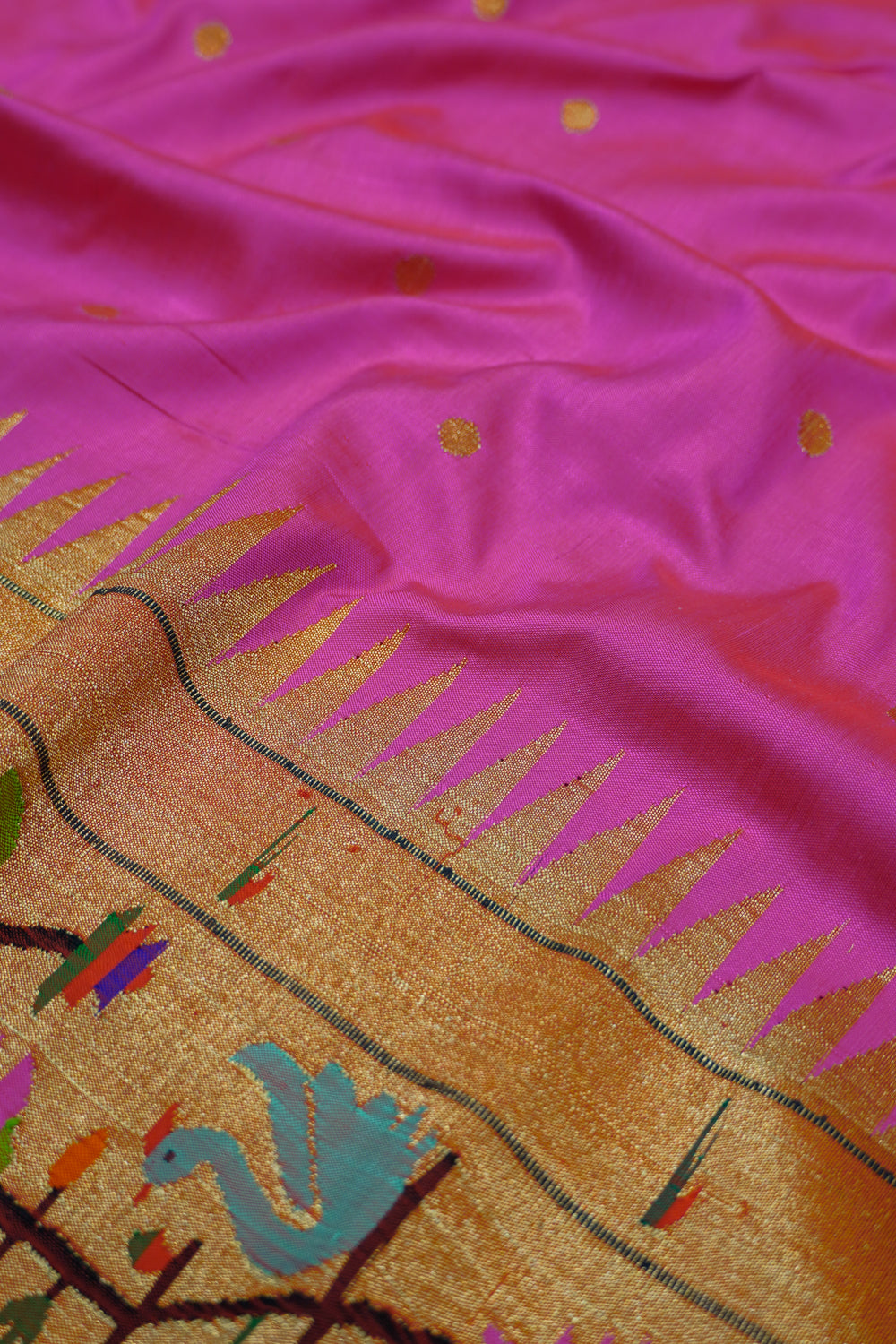Paithani Silk Butta Pink Saree
