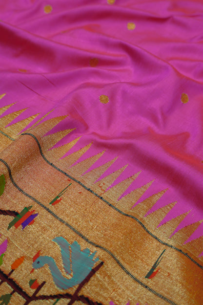 Paithani Silk Butta Pink Saree