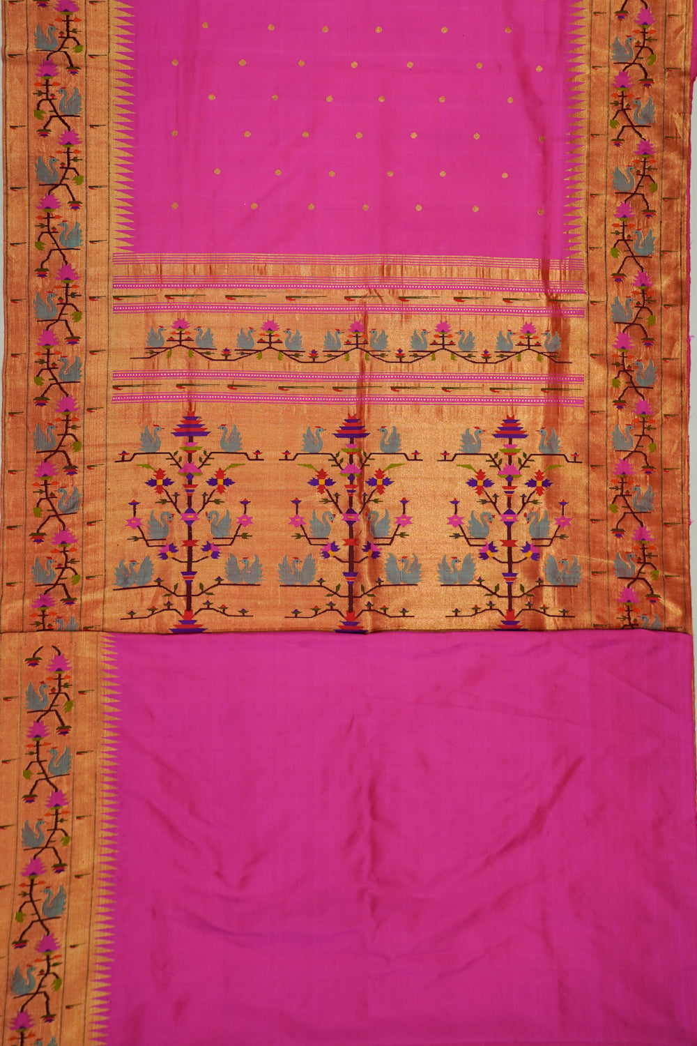 Paithani Silk Butta Pink Saree