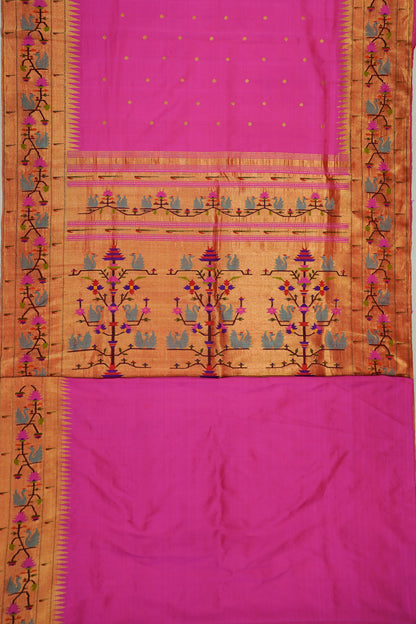 Paithani Silk Butta Pink Saree