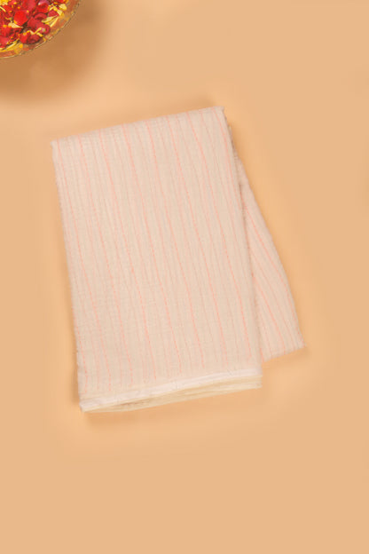 Chanderi Cotton Kantha Work Pastel Pink Saree