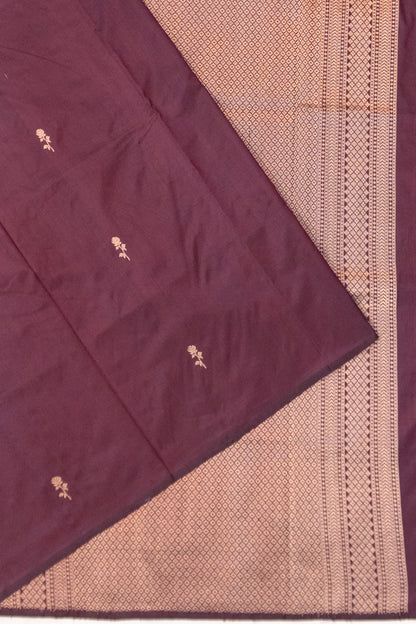Banarasi Katan Silk Butta Purple Saree