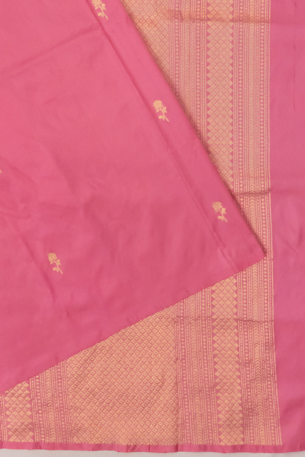 Banarasi Katan Silk Butta Pastel Pink Saree