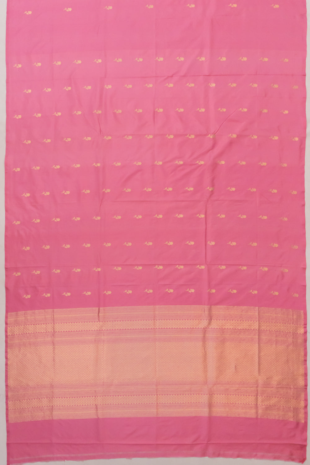 Banarasi Katan Silk Butta Pastel Pink Saree