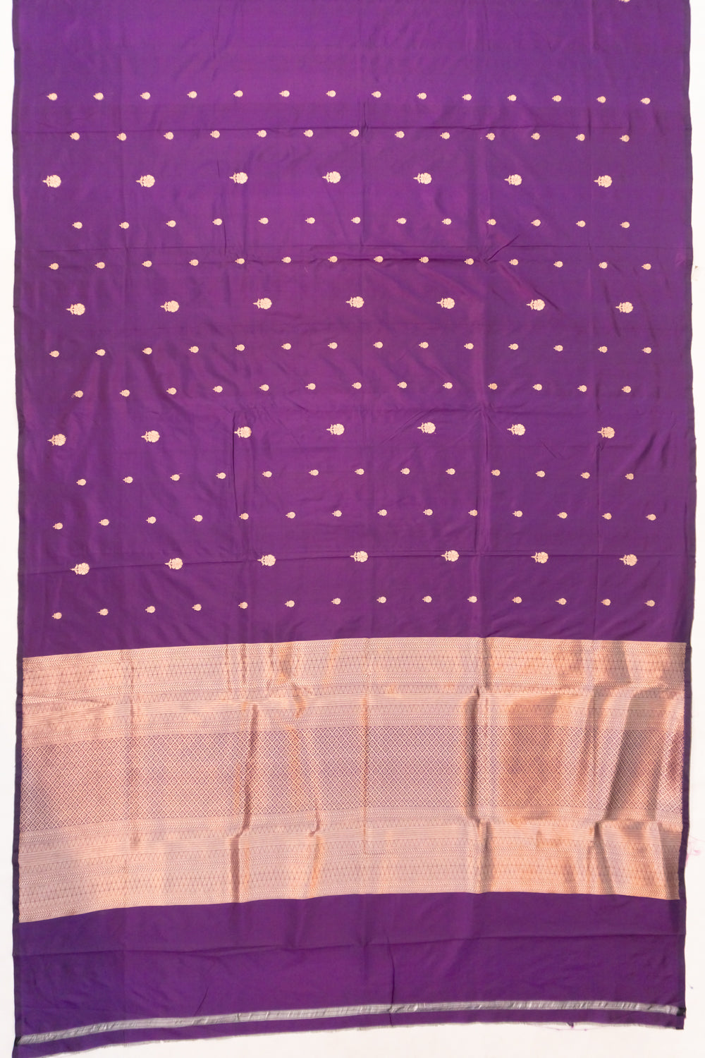 Banarasi Katan Silk Butta Violet Saree