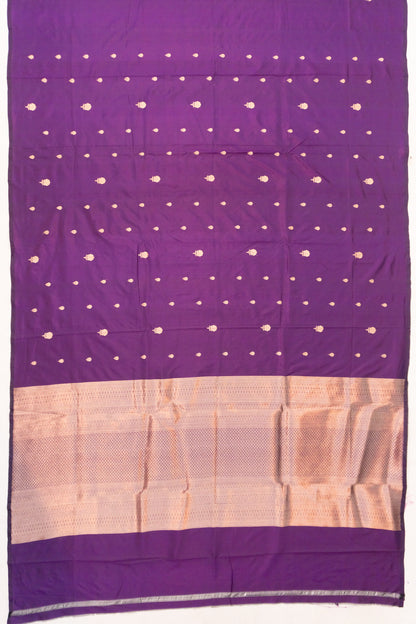 Banarasi Katan Silk Butta Violet Saree