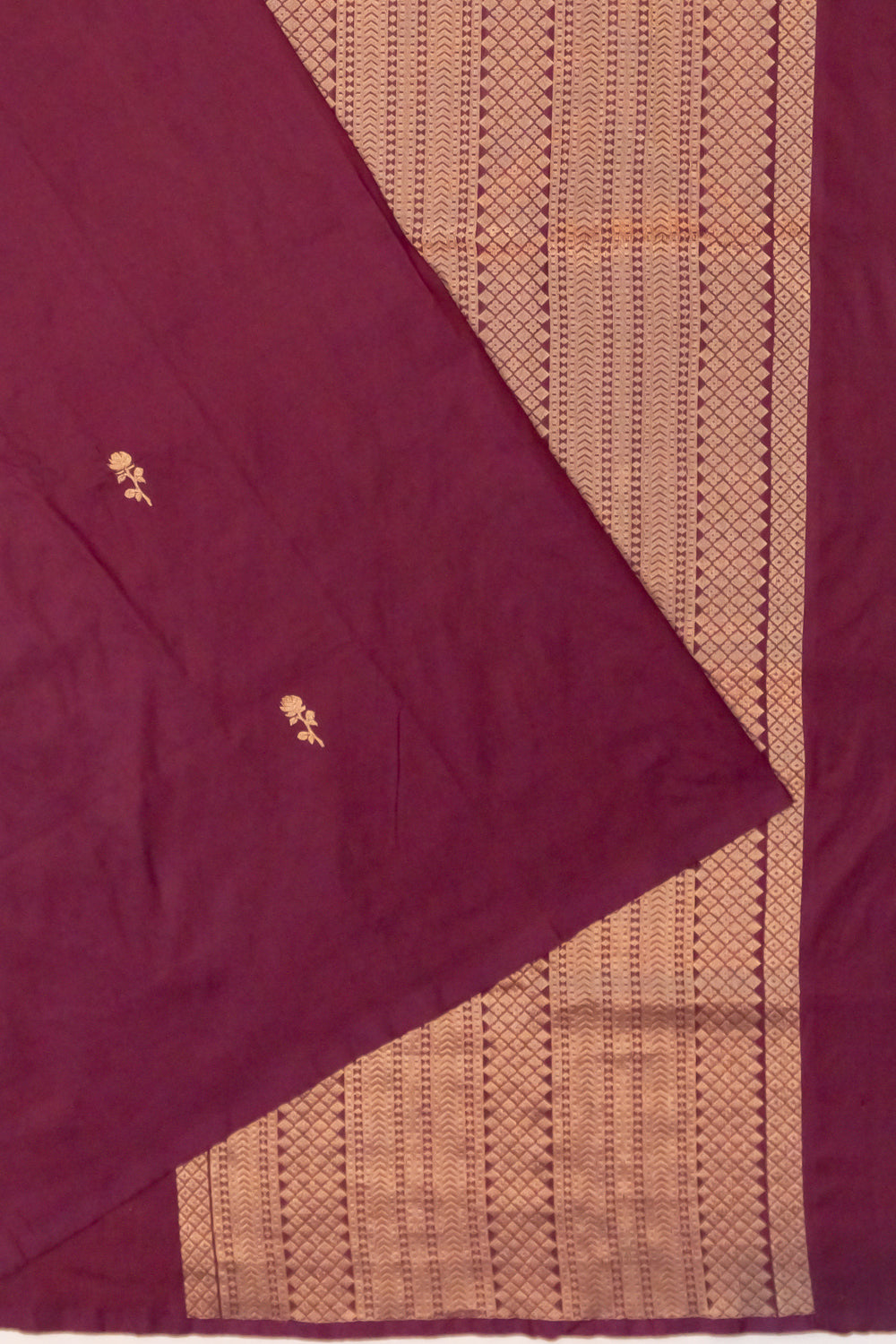 Banarasi Katan Silk Butta Maroon Saree