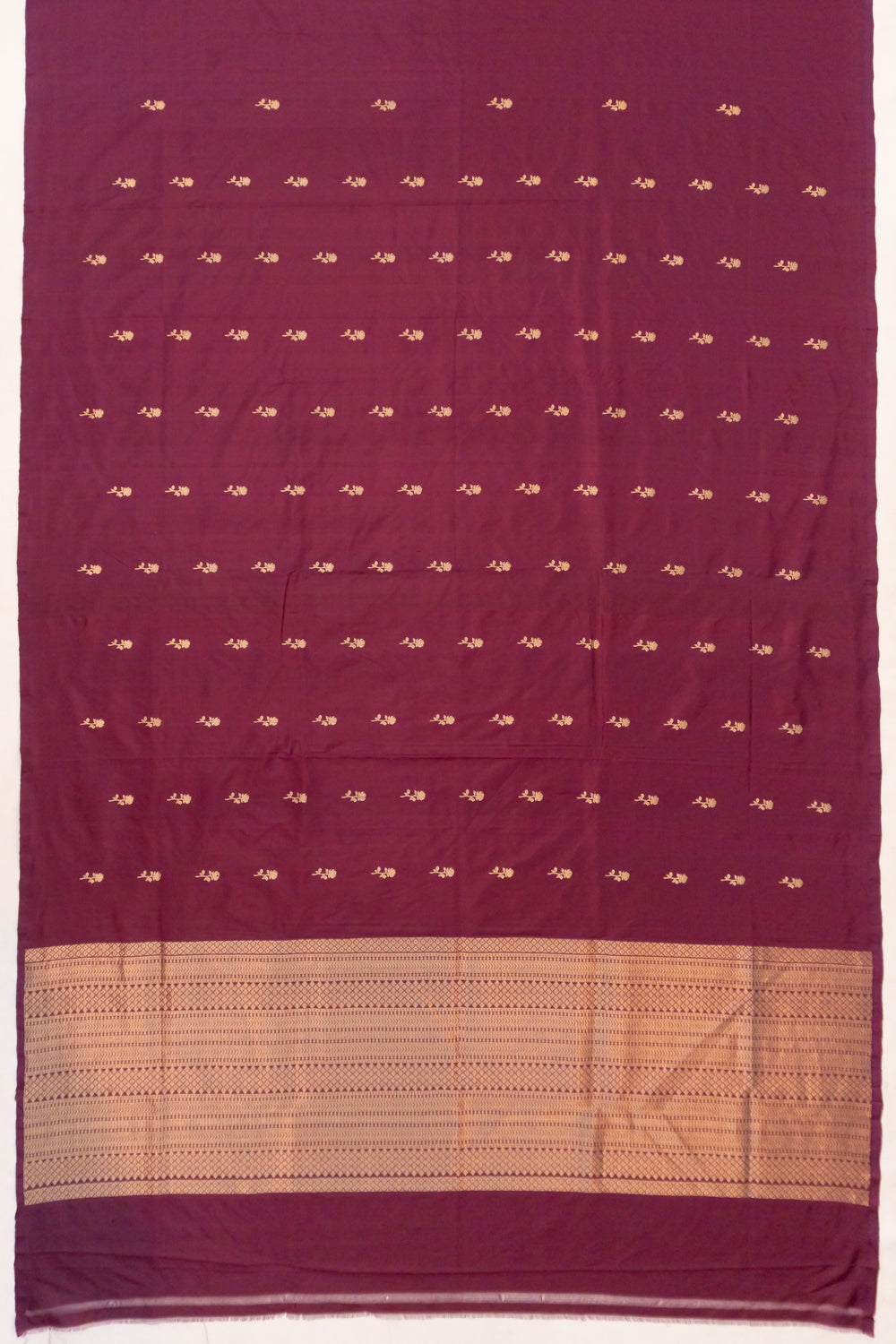 Banarasi Katan Silk Butta Maroon Saree