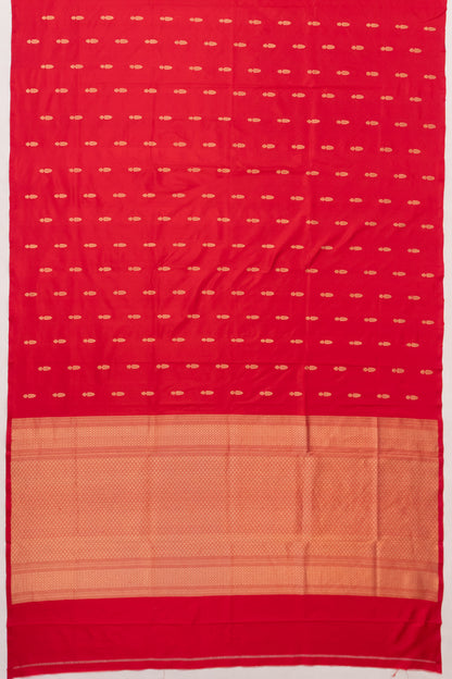 Banarasi Katan Silk Butta Red Saree