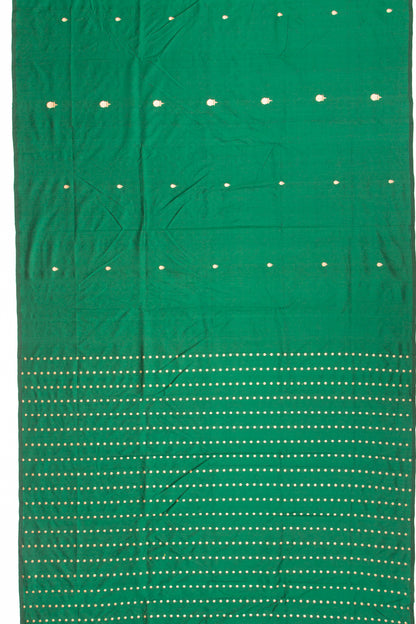 Banarasi Katan Silk Butta Dark Green Saree