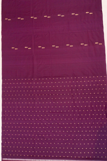 Banarasi Katan Silk Butta Deep Purple Saree