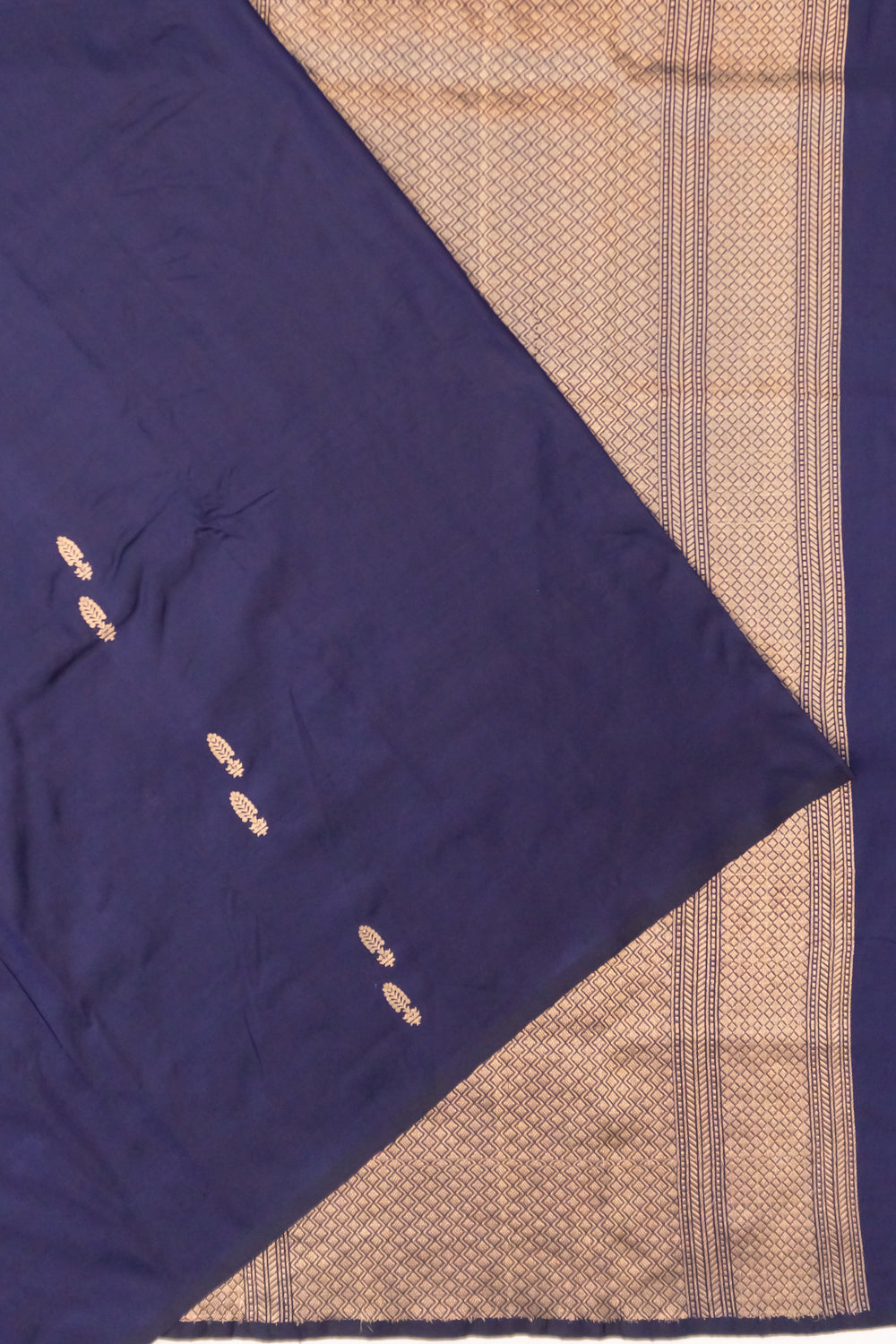 Banarasi Katan Silk Butta Dark Blue Saree