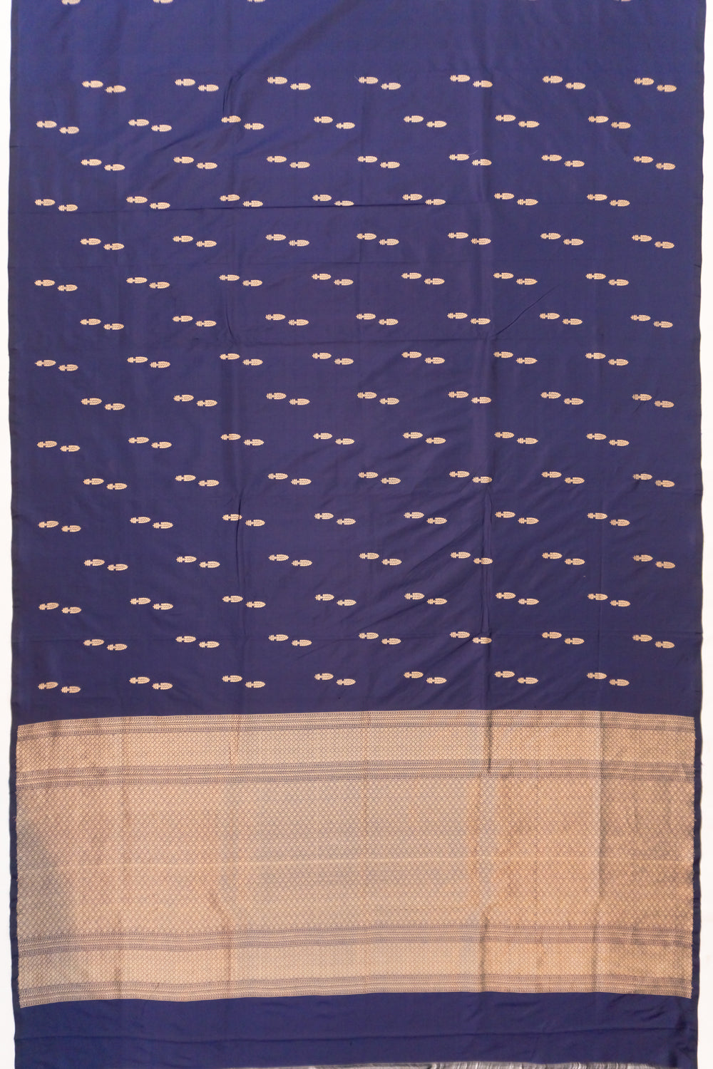 Banarasi Katan Silk Butta Dark Blue Saree