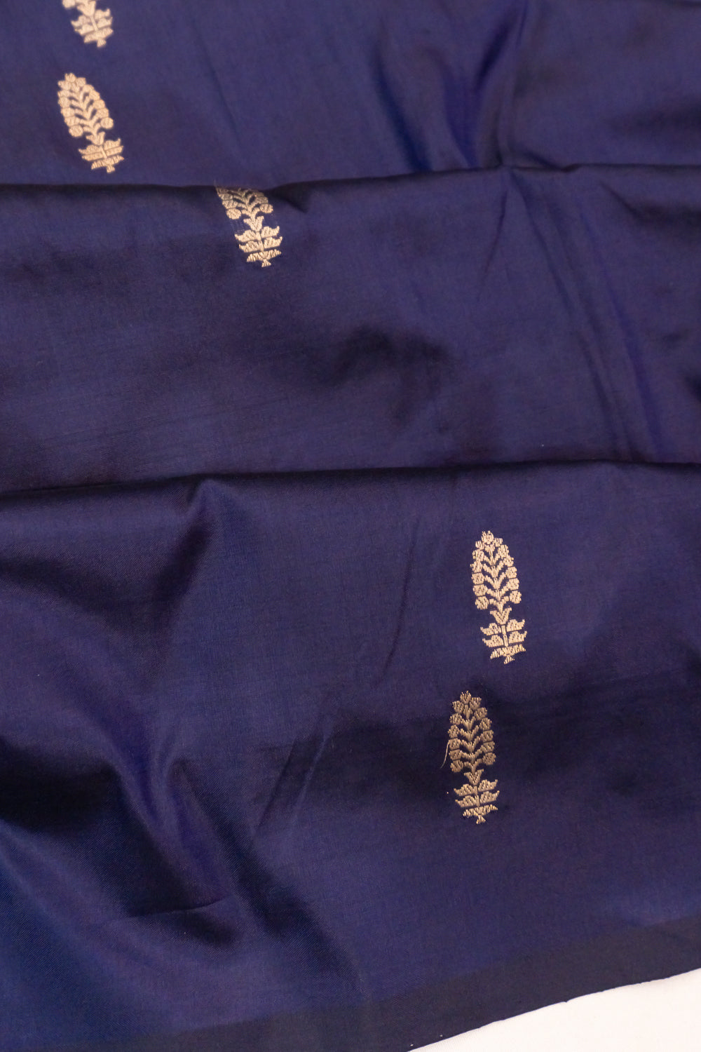 Banarasi Katan Silk Butta Dark Blue Saree
