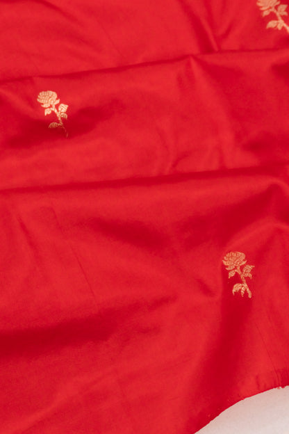 Banarasi Katan Silk Butta Red Saree