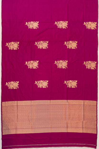 Banarasi Katan Silk Butta Purple Saree