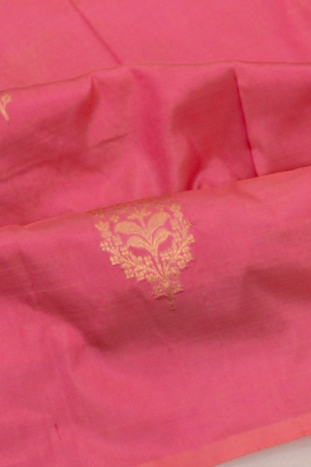 Banarasi Katan Silk Butta Pastel Pink Saree