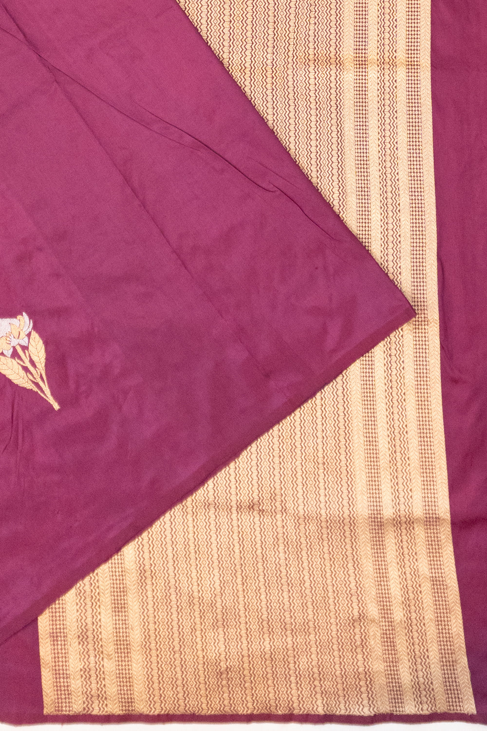 Banarasi Katan Silk Butta Purple Saree