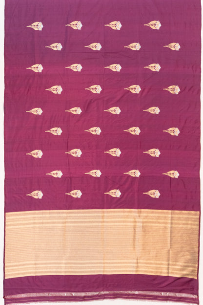 Banarasi Katan Silk Butta Purple Saree