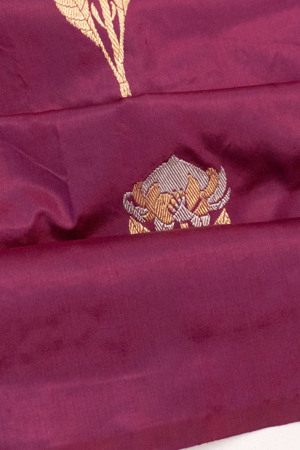 Banarasi Katan Silk Butta Purple Saree
