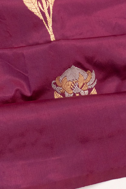Banarasi Katan Silk Butta Purple Saree