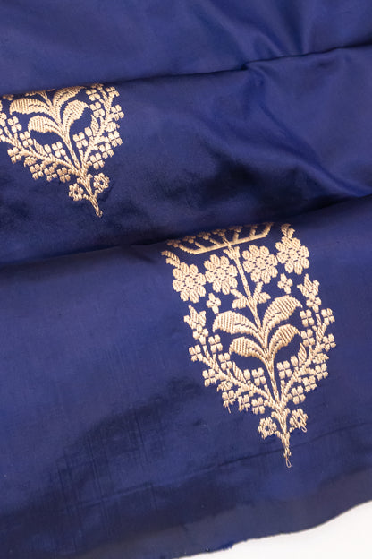 Banarasi Katan Silk Butta Blue Saree