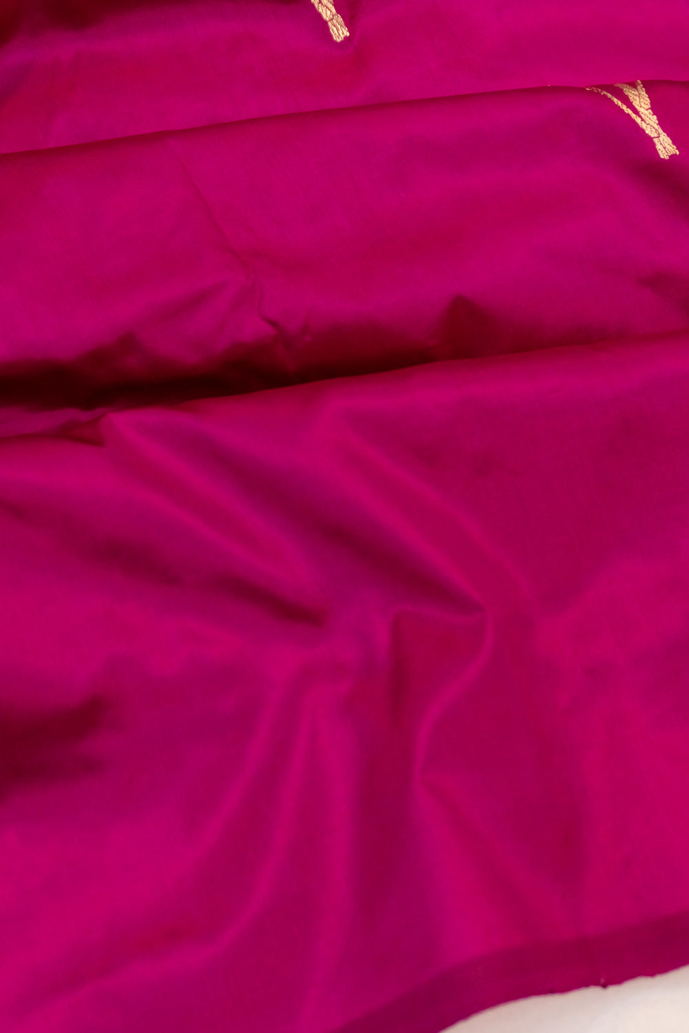 Banarasi Katan Silk Butta Magenta Pink Saree