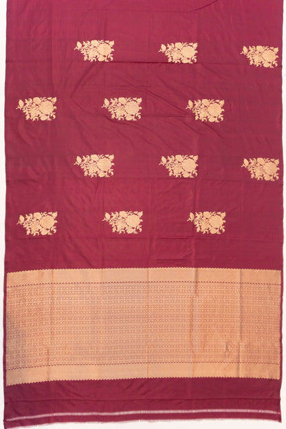 Banarasi Katan Silk Butta Maroon Saree