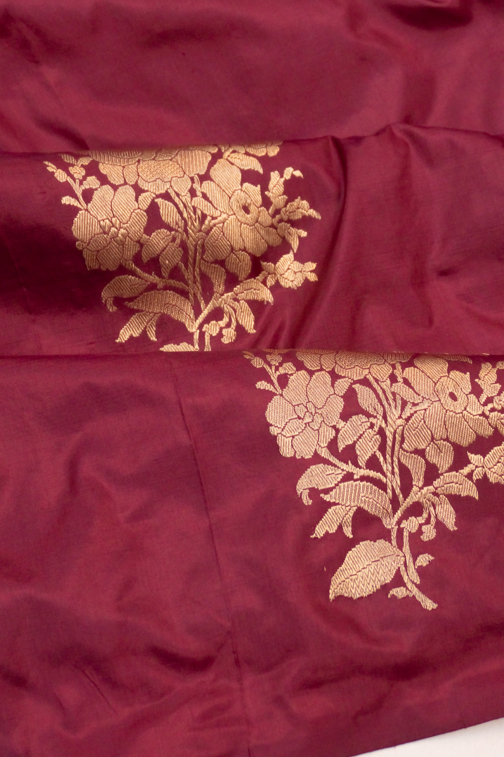 Banarasi Katan Silk Butta Maroon Saree