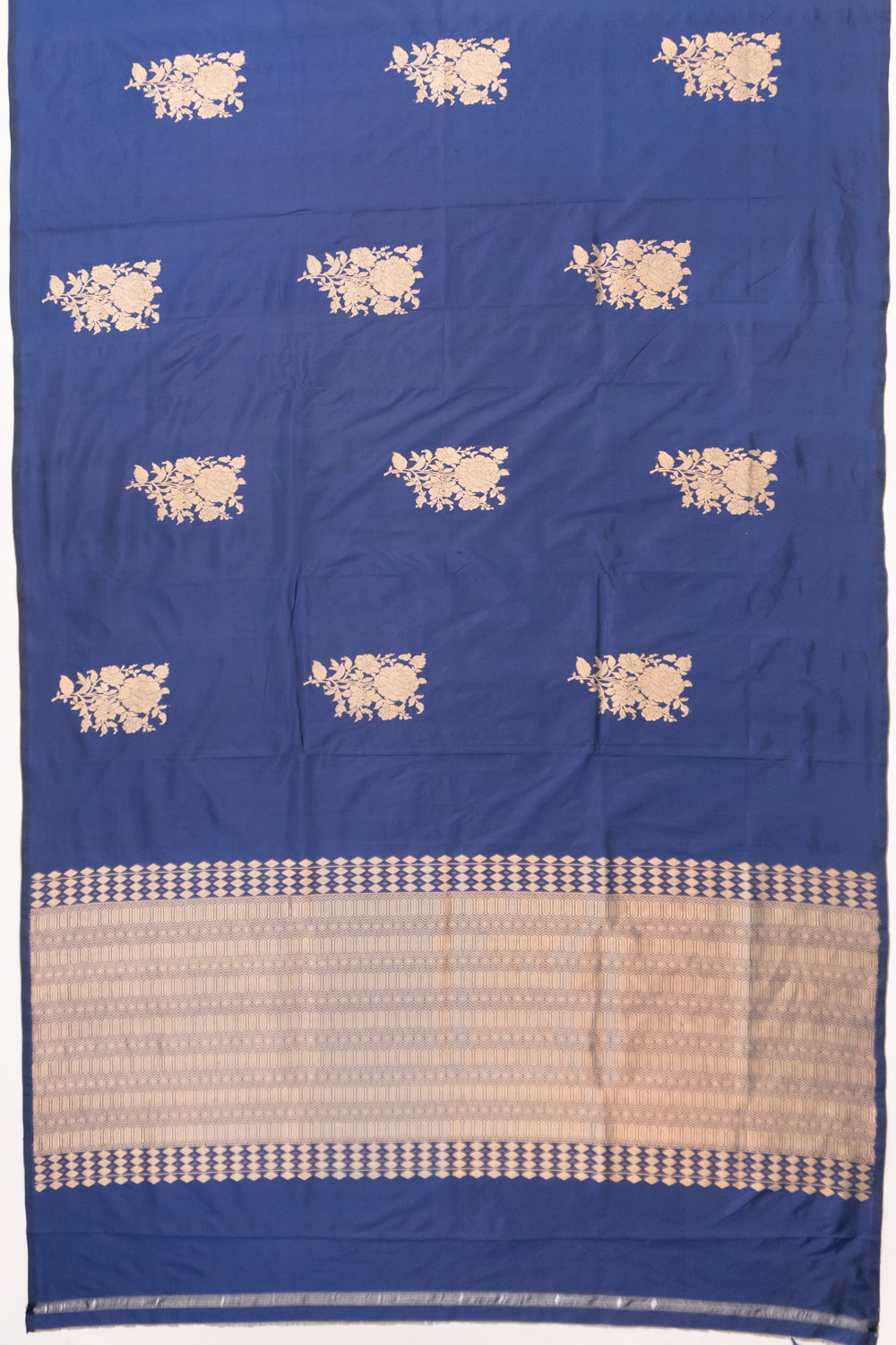Banarasi Katan Silk Butta Blue Saree