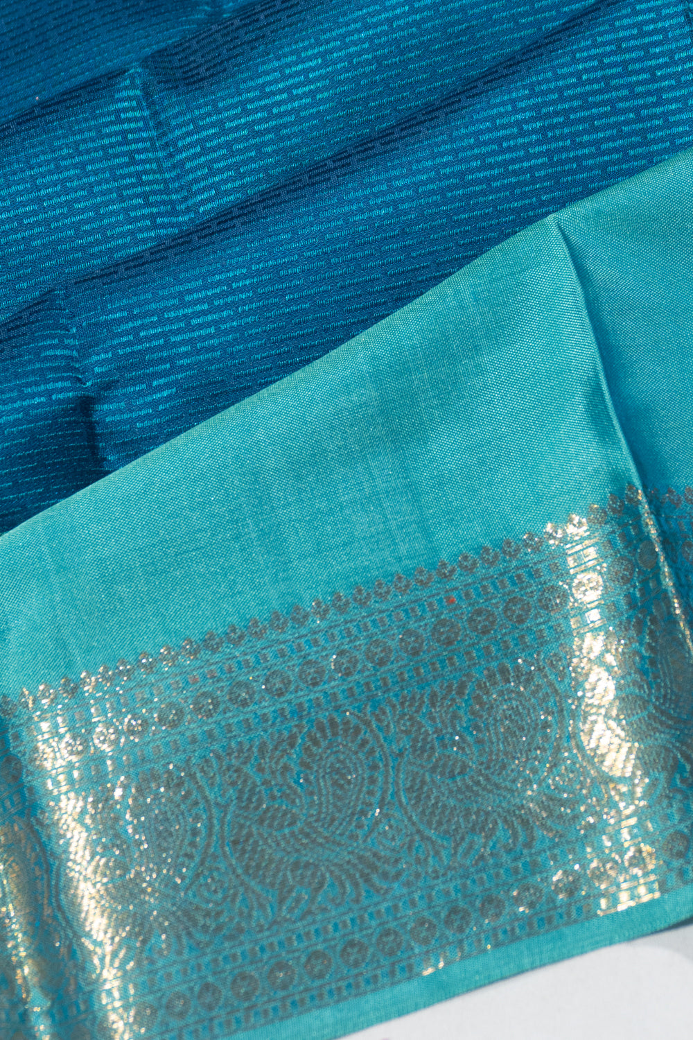 Kanchipuram Silk Jacquard Dark Blue Saree