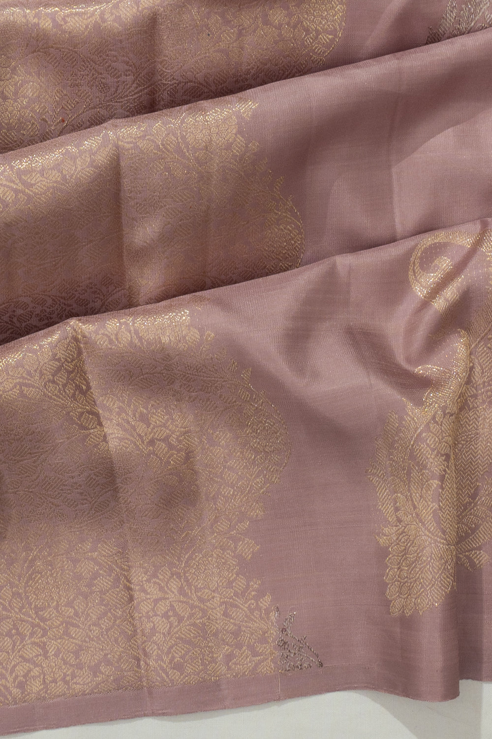 Kanchipuram Silk Brocade Snuff Saree