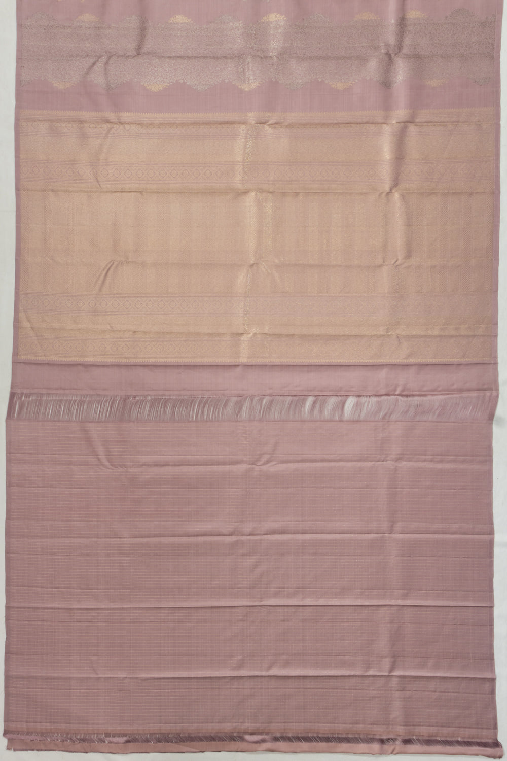 Kanchipuram Silk Brocade Snuff Saree