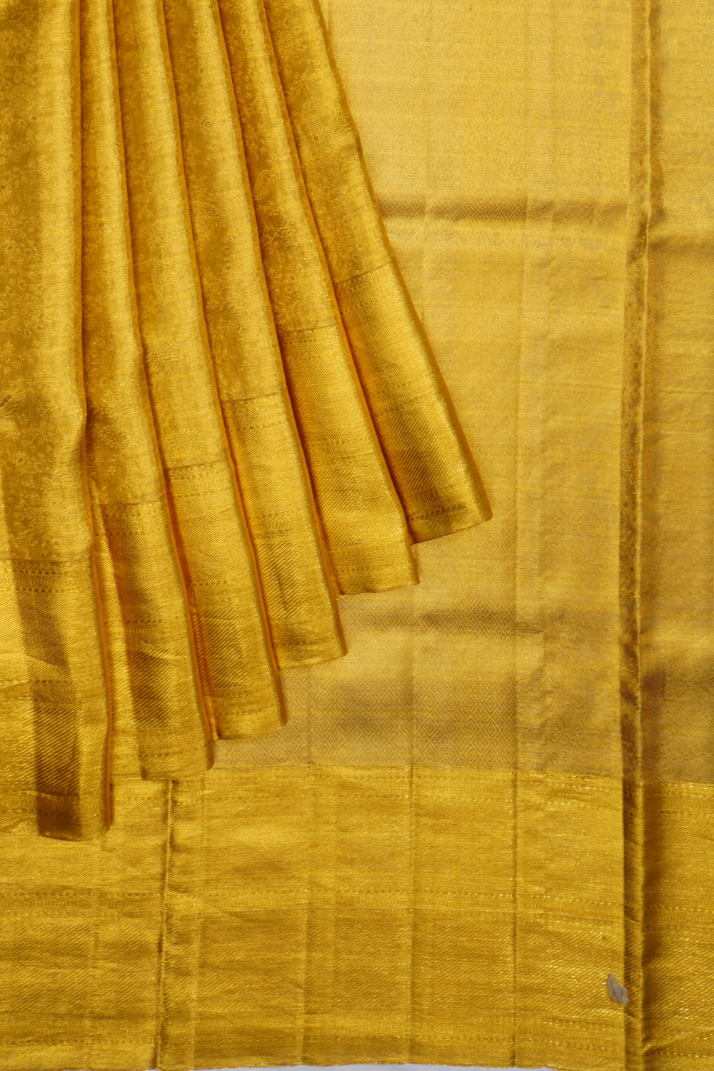 Kanchipuram Silk Tissue Jaal Gold Saree 1213976747
