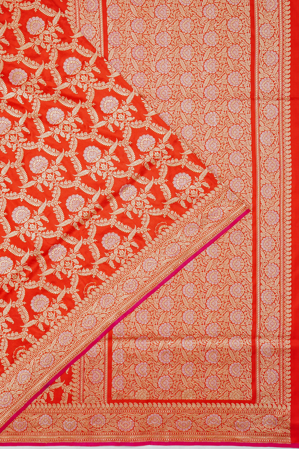 Banarasi Silk Kadwa Jaal Red Saree