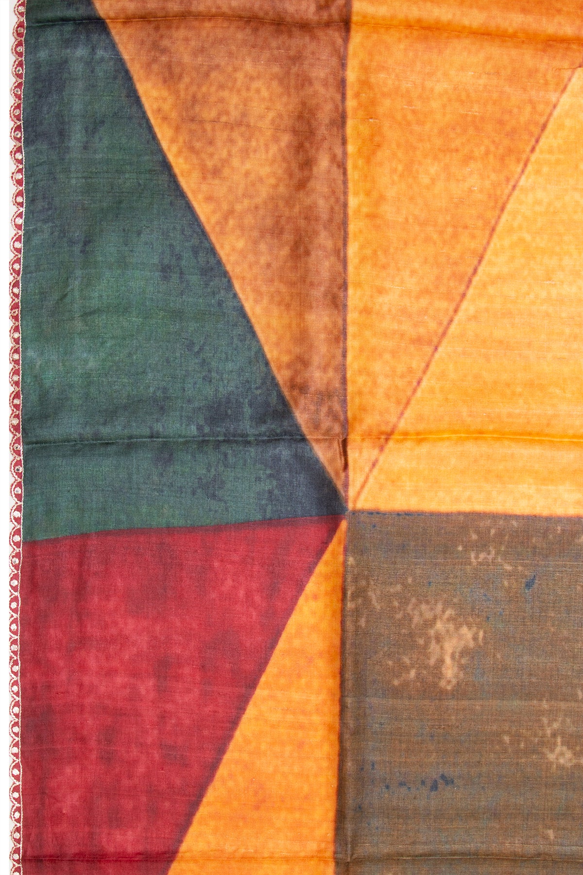 Tussar Printed Multi-Color Saree