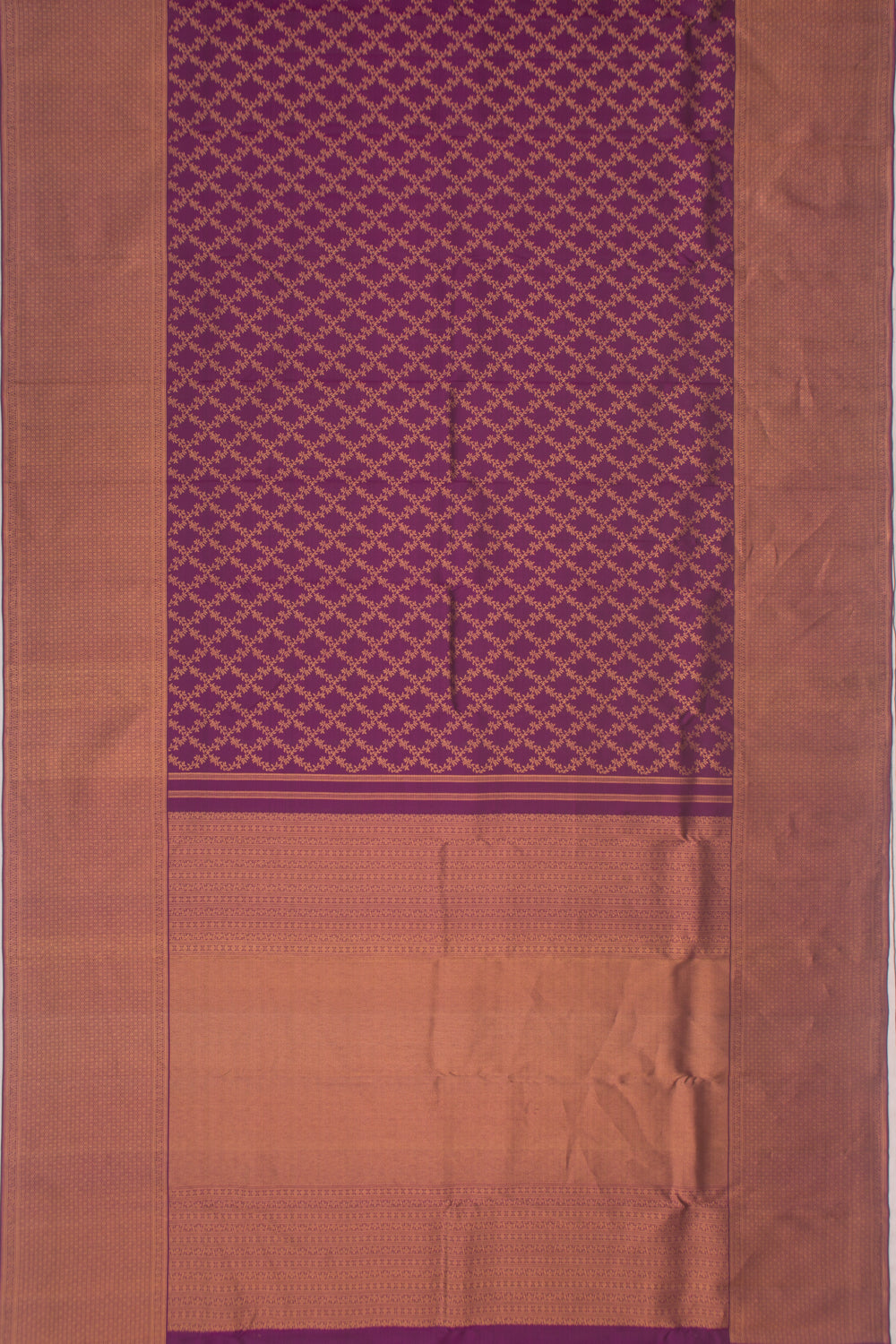 Kanchipuram Silk Jaal Purple Saree
