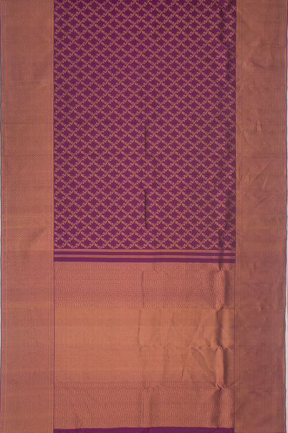 Kanchipuram Silk Jaal Purple Saree