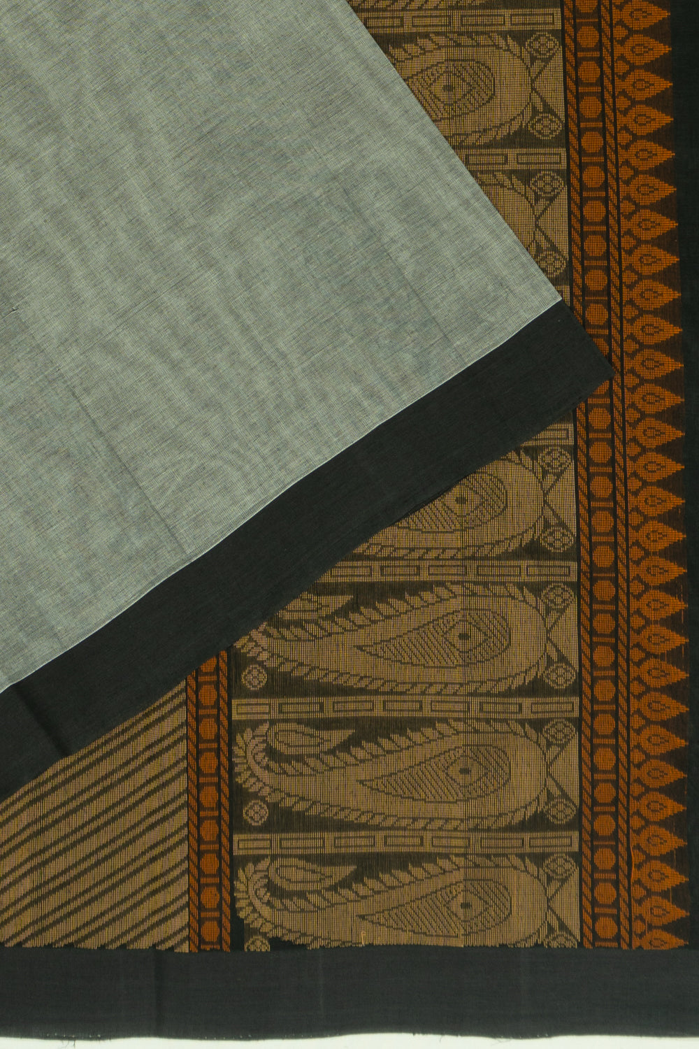 Chettinad Cotton Butta Grey Saree