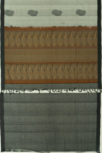 Chettinad Cotton Butta Grey Saree